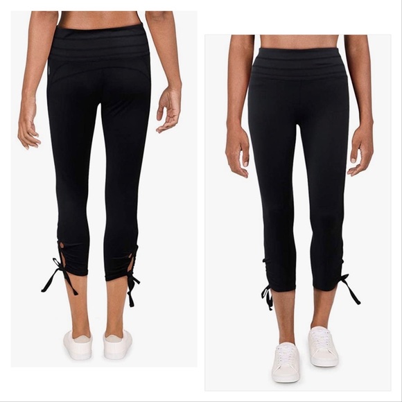 FREE PEOPLE NWOT Black Swerve Tie Ankle Leggings - Picture 3 of 16